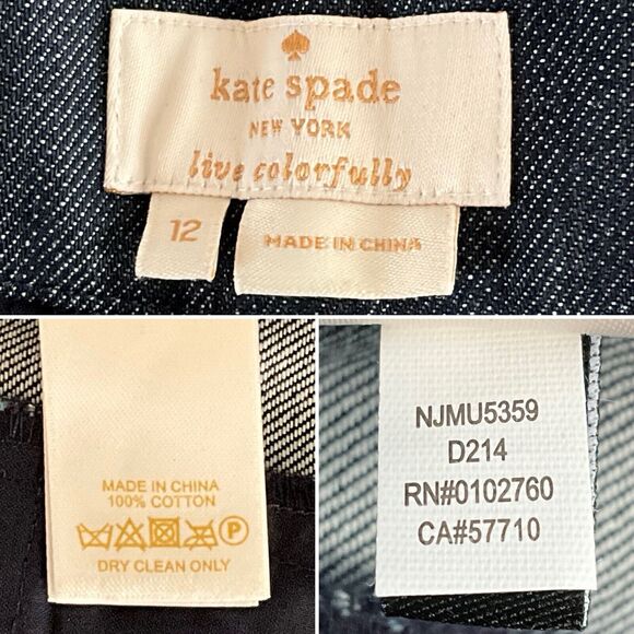 Kate Spade Jeans 12 Blue Bootcut Rigid Denim Business Casual - Picture 3 of 10